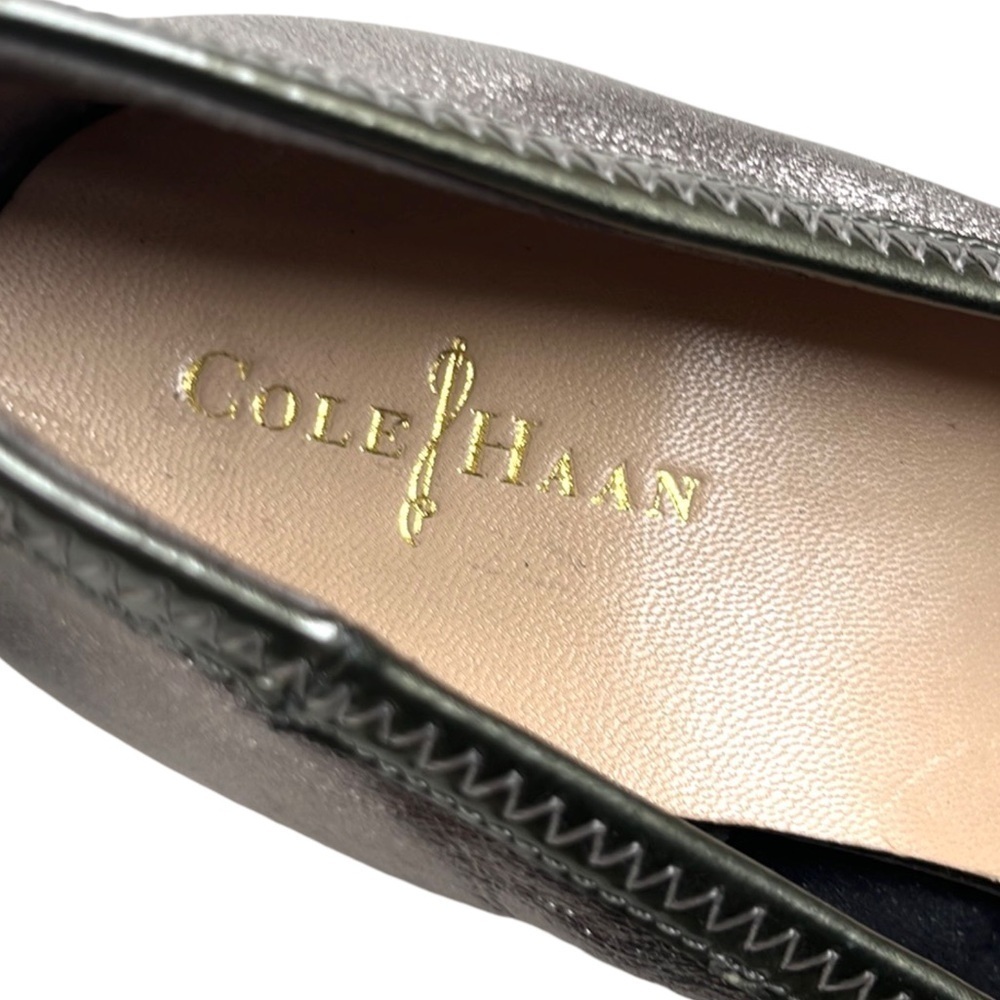 EUC Cole Haan Leather Wedges Size Pewter Size 7 Narrow - Picture 5 of 8